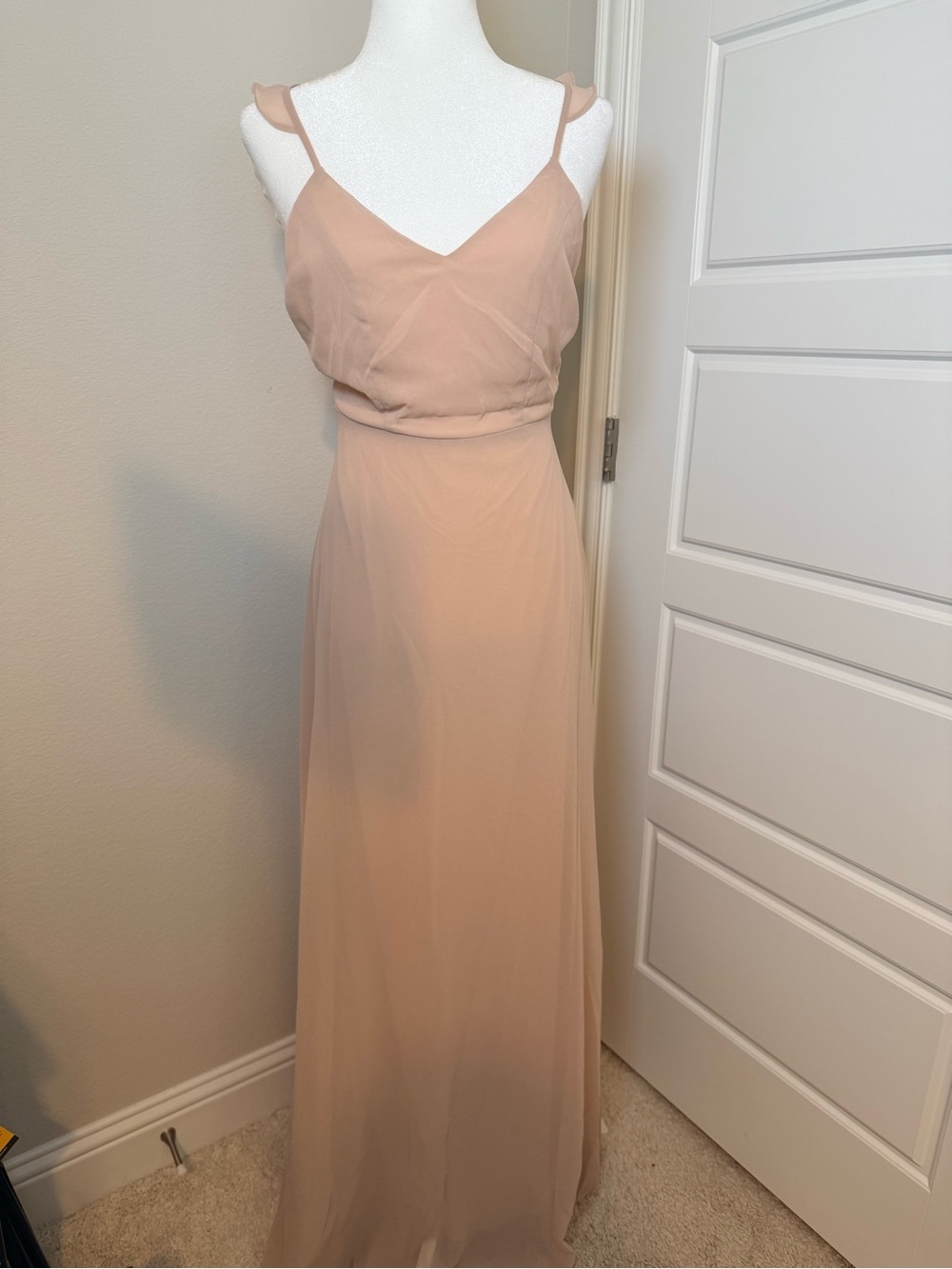 Lulu’s Size Small Elegant Blush Slip Gown Dress